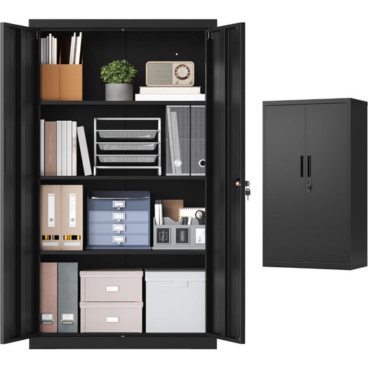 Armadio regolabile in altezza nero 80 x 40 x 140 cm