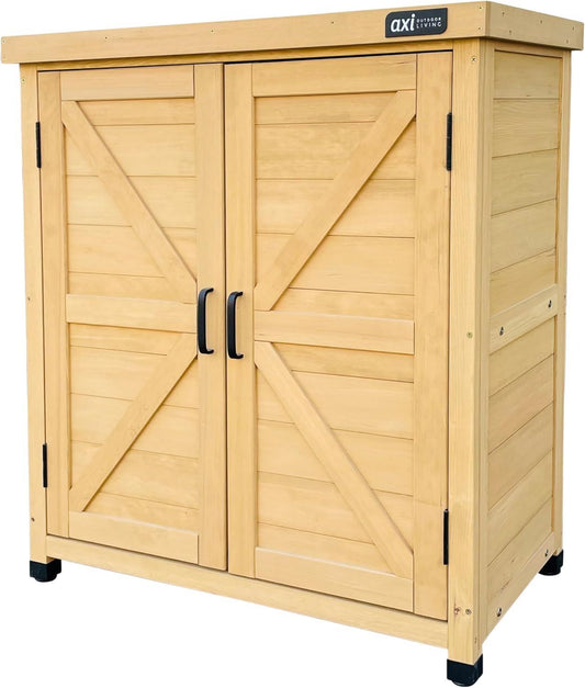 Armadio AXI da Giardino in Beige exteriore degli Attrezzi con ripiano 80 45 93 cm Felix x x