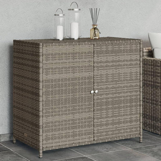 portaoggetti Scatole in polyrattan x x grigio per esterni per casa giardino 83 45 76