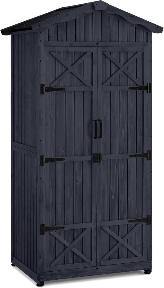 Armadio Mongardi in resina di PVC e PP 2 Ante 3 Ripiani Facile da Montare Modular System Resistente Adatto ad ambienti Interni ed Esterni 68L 40P 165H cm e x x Grigio
