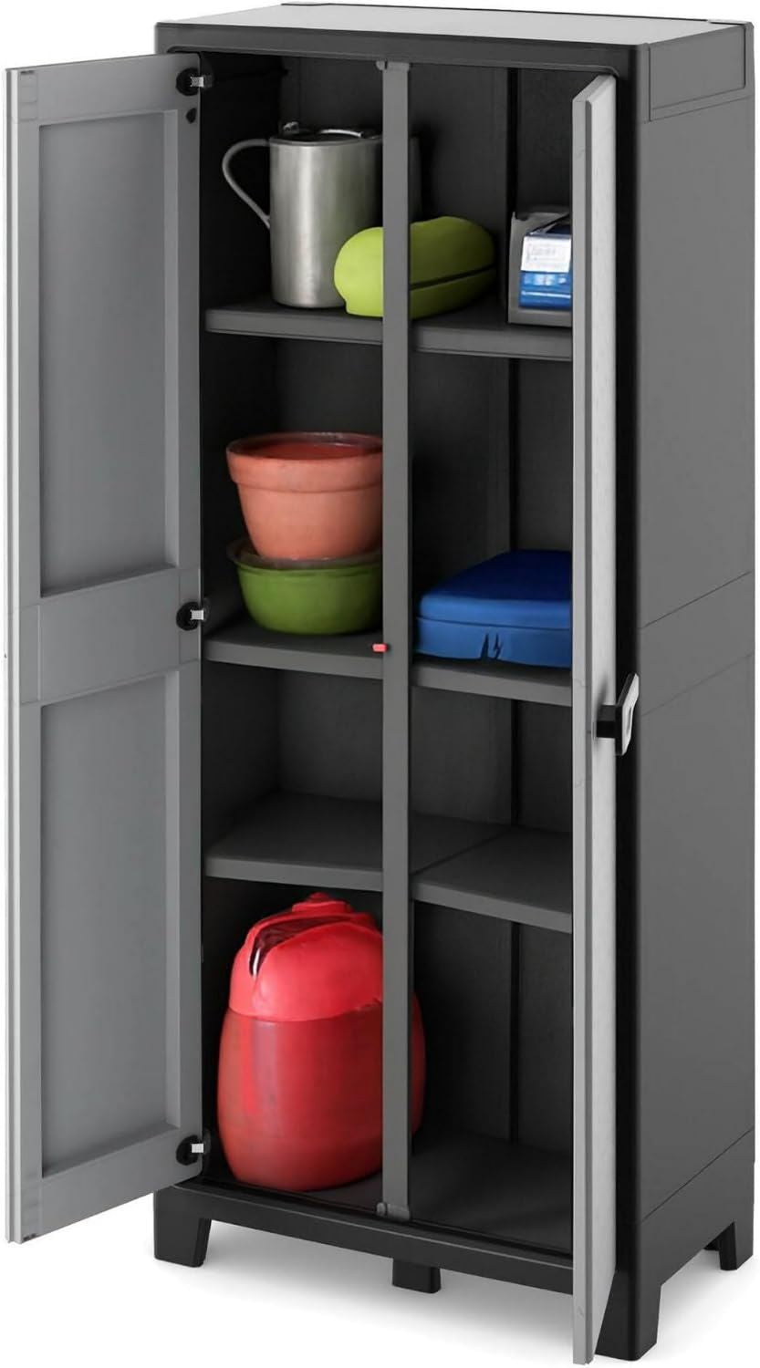 Armadio Portascope Titan da interno ed esterno 8 Ripiani Pieghevoli Titan Portascope 80 44 182 cm x x