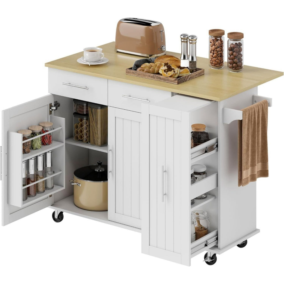 Credenze mobili con cassetti bianco