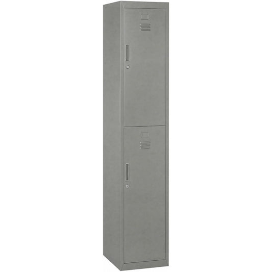 Armadio Vinsetto Armadietto 4 Ripiani Chiusura di Sicurezza 38x46x180cm Grigio
