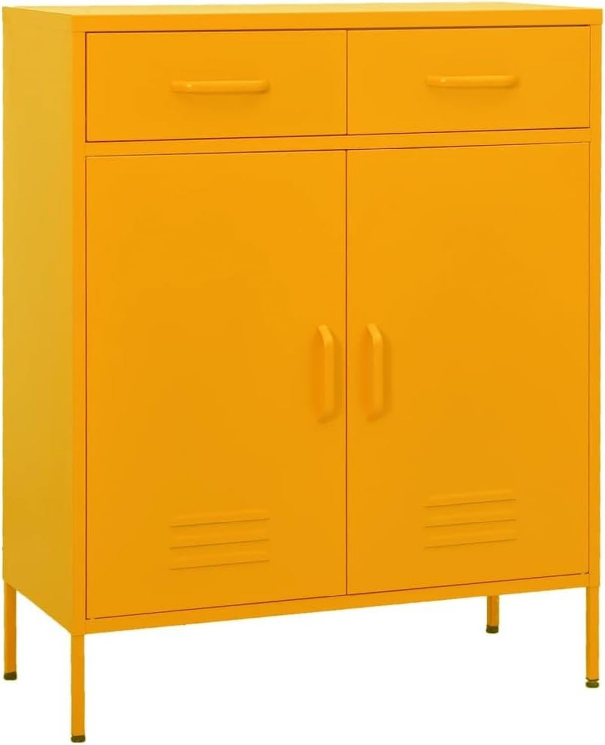 Armadietto vidaXL Giallo Senape 5 cm in Acciaio 80 x 35 x 101